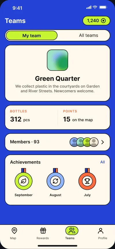 Plastic recycling with rewards — screen 4 of 6