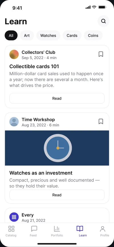 Shares in collectibles — screen 6 of 6